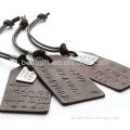 leather luggage tag straps, grey leather decoration embossed tag